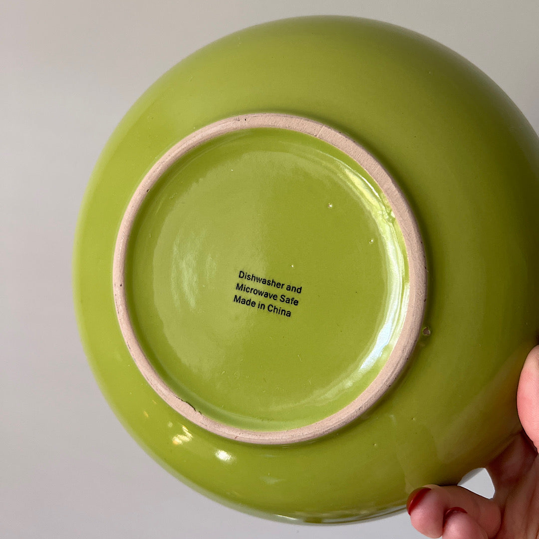 Lime Green Dinner Bowl