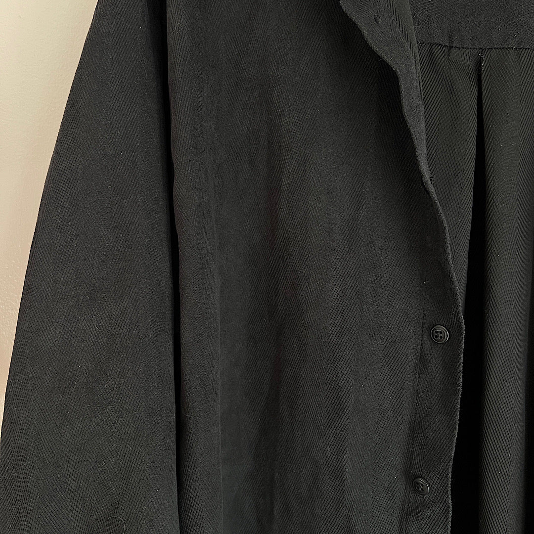 Vintage Ron Chereskin Black Sueded Luxe Button Shirt