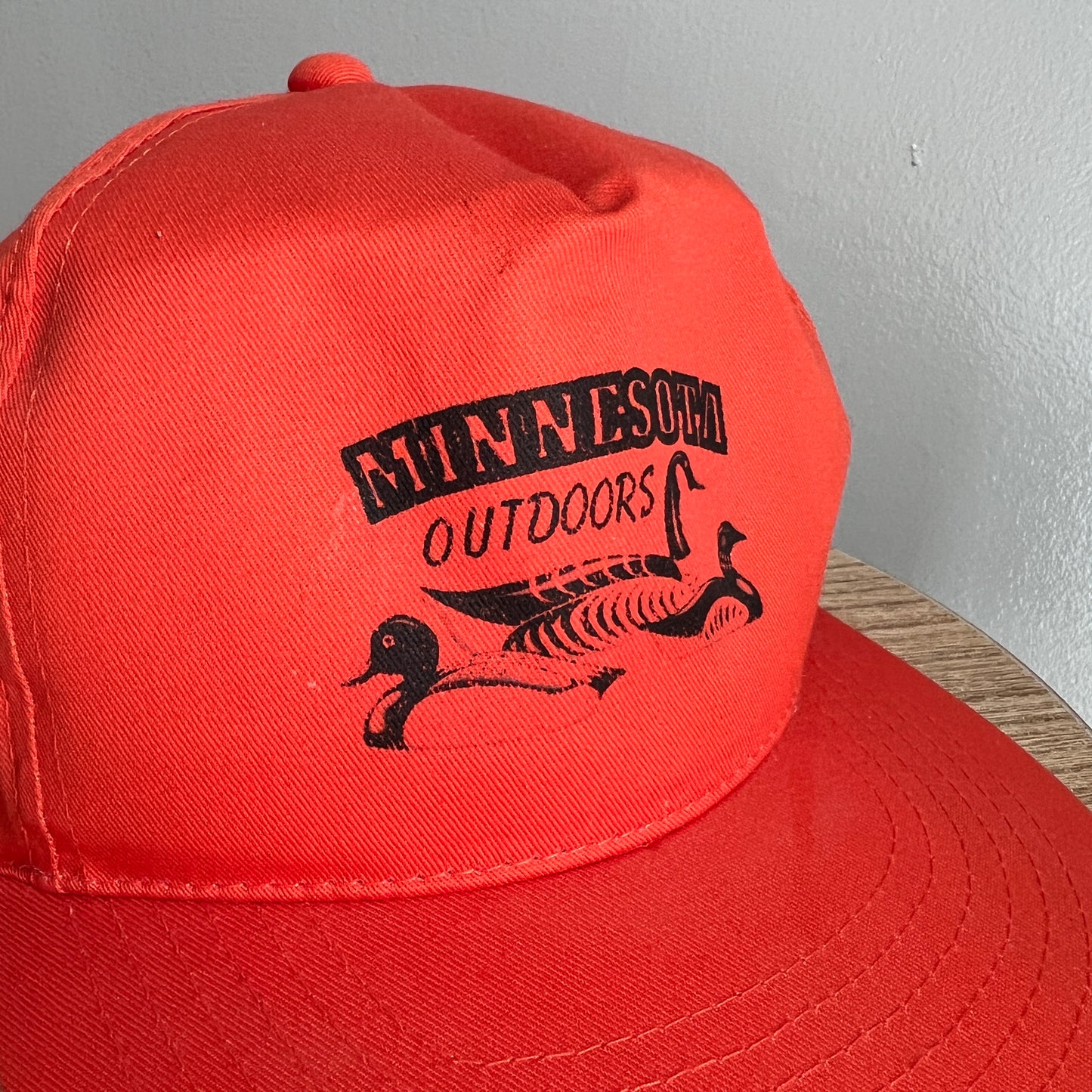 Vintage Loon Minnesota Outdoors Orange Hat