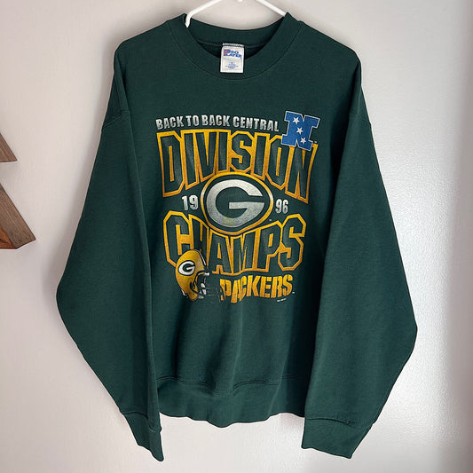 Vintage 1996 Packers Division Champs Crewneck Sweatshirt
