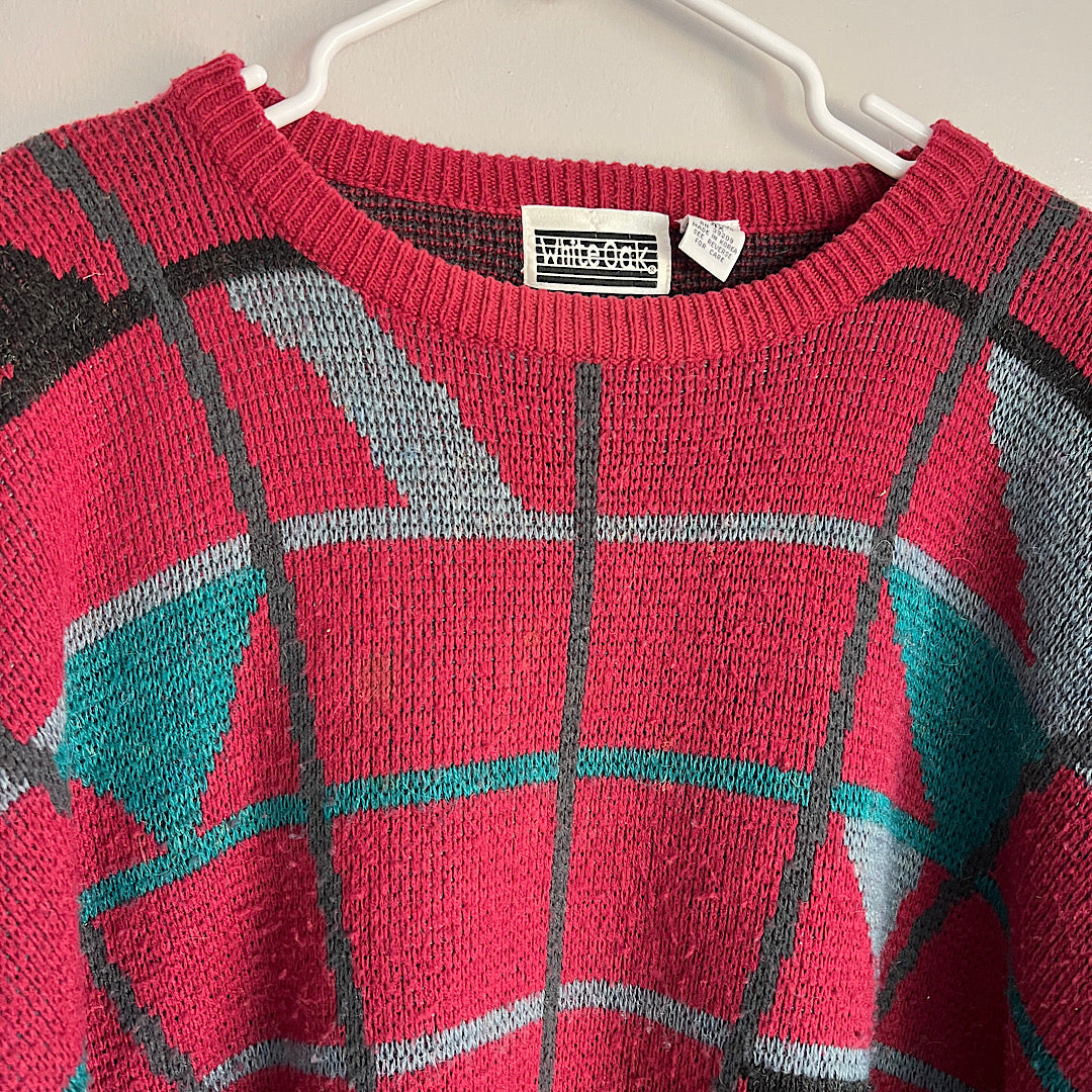 Vintage White Oak Print Sweater