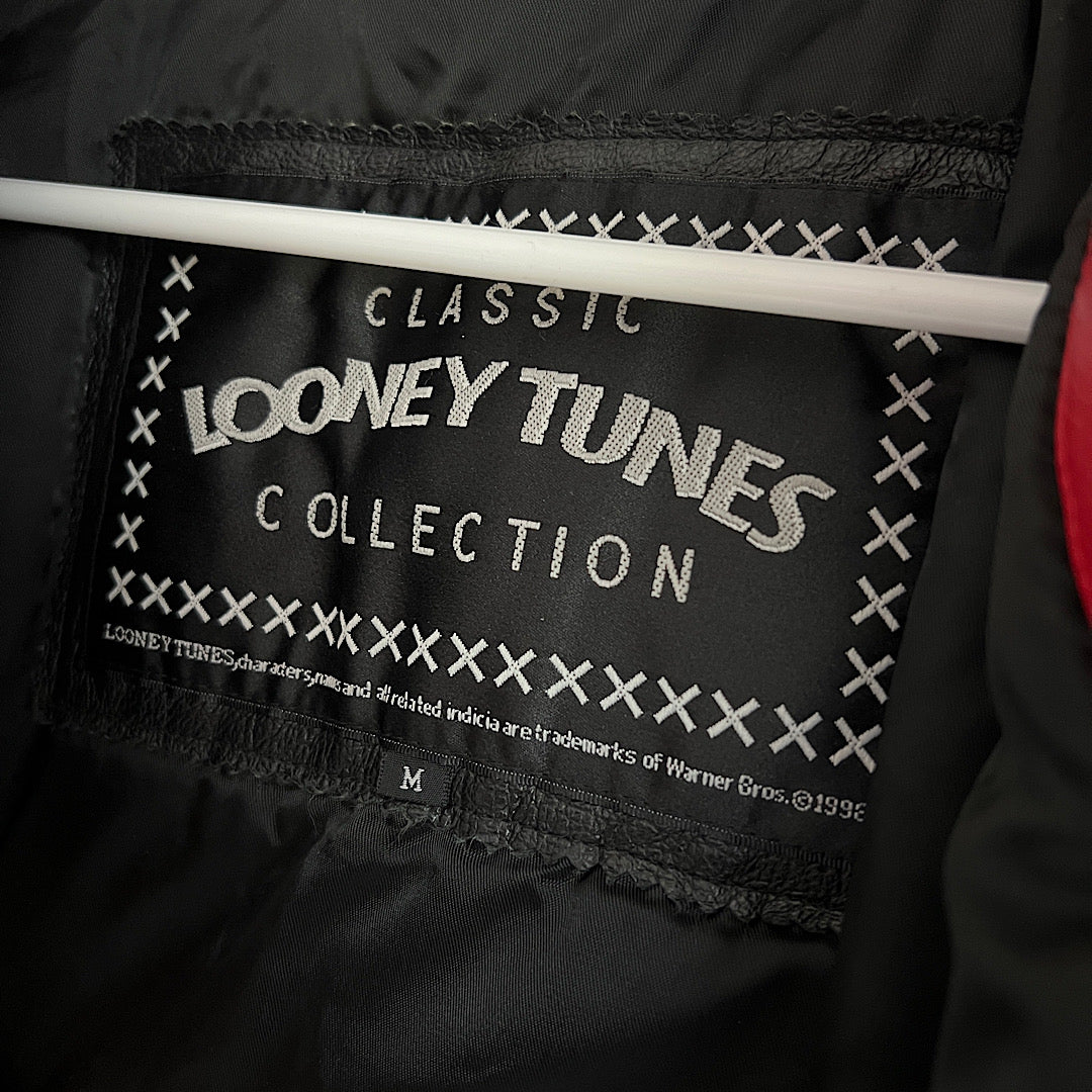 Vintage '90s Looney Tunes Leather Tweety Jacket