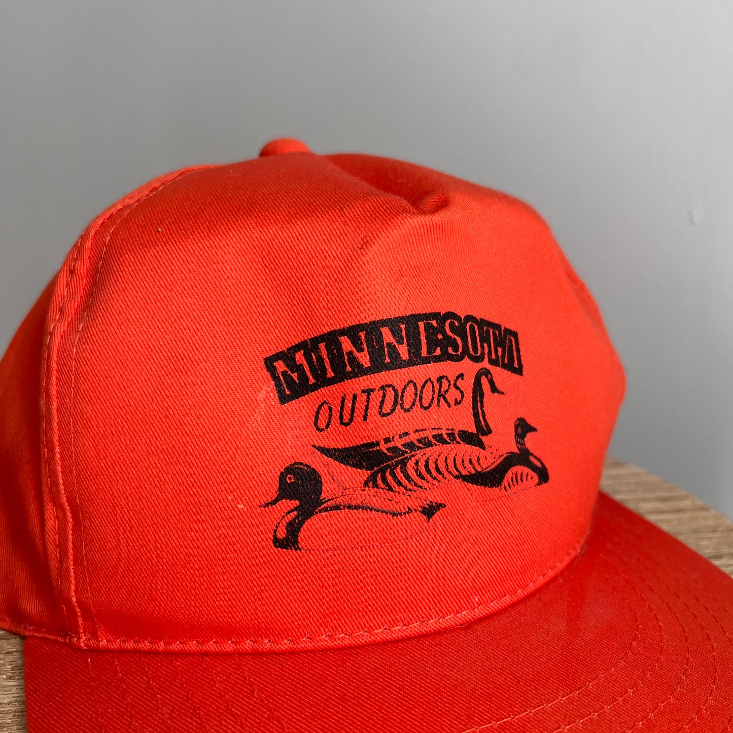 Vintage Loon Minnesota Outdoors Orange Hat