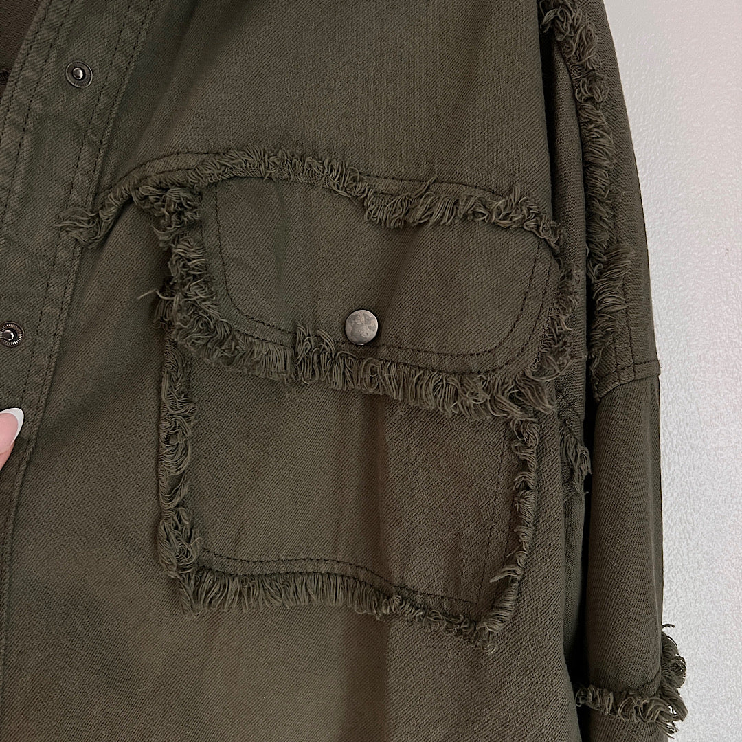 Rock & Roll Olive Shacket