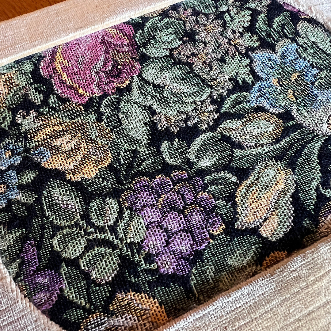 Vintage Floral & Velvet Jewelry Box