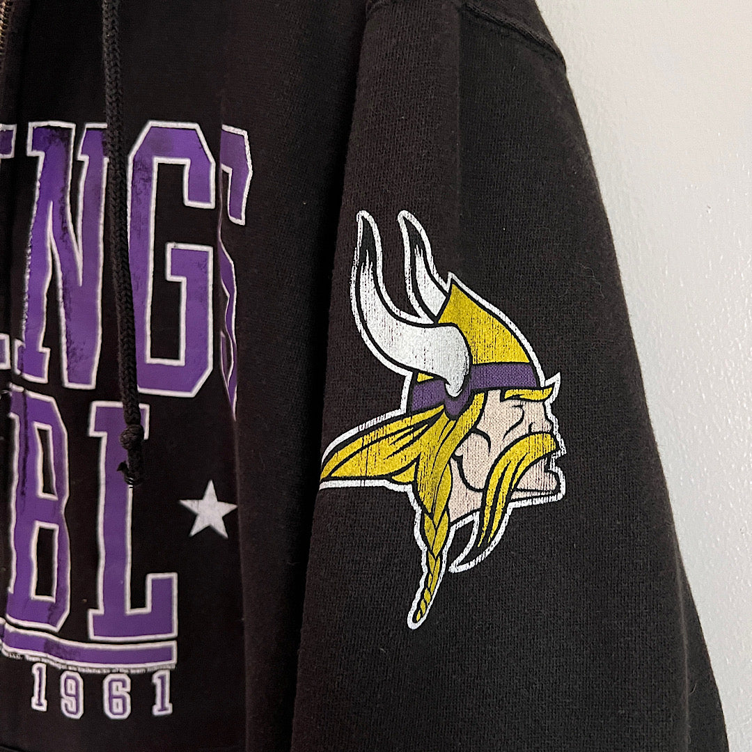 MN Football Zip Up Hooded Sweatshirt