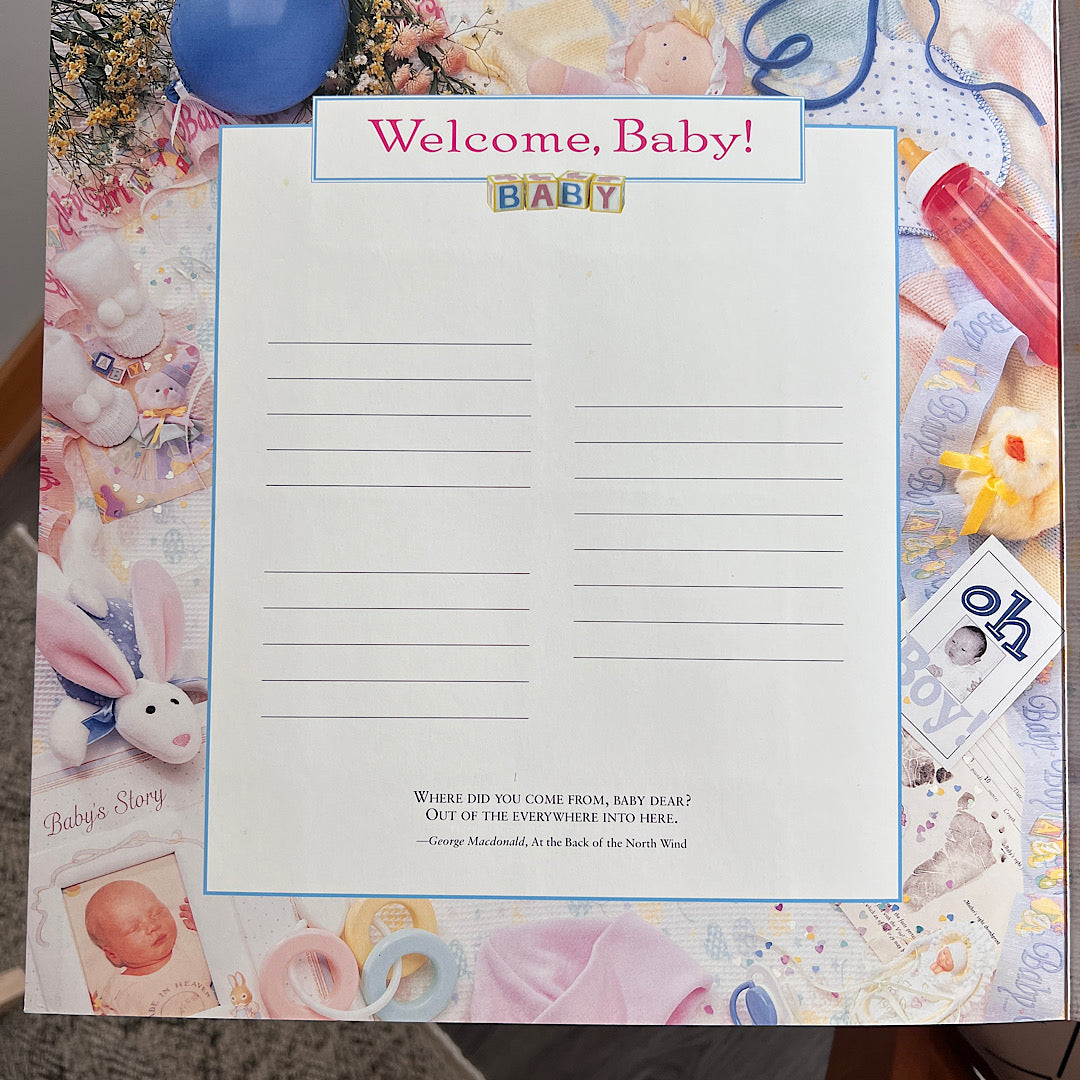 Vintage '90s Baby Book