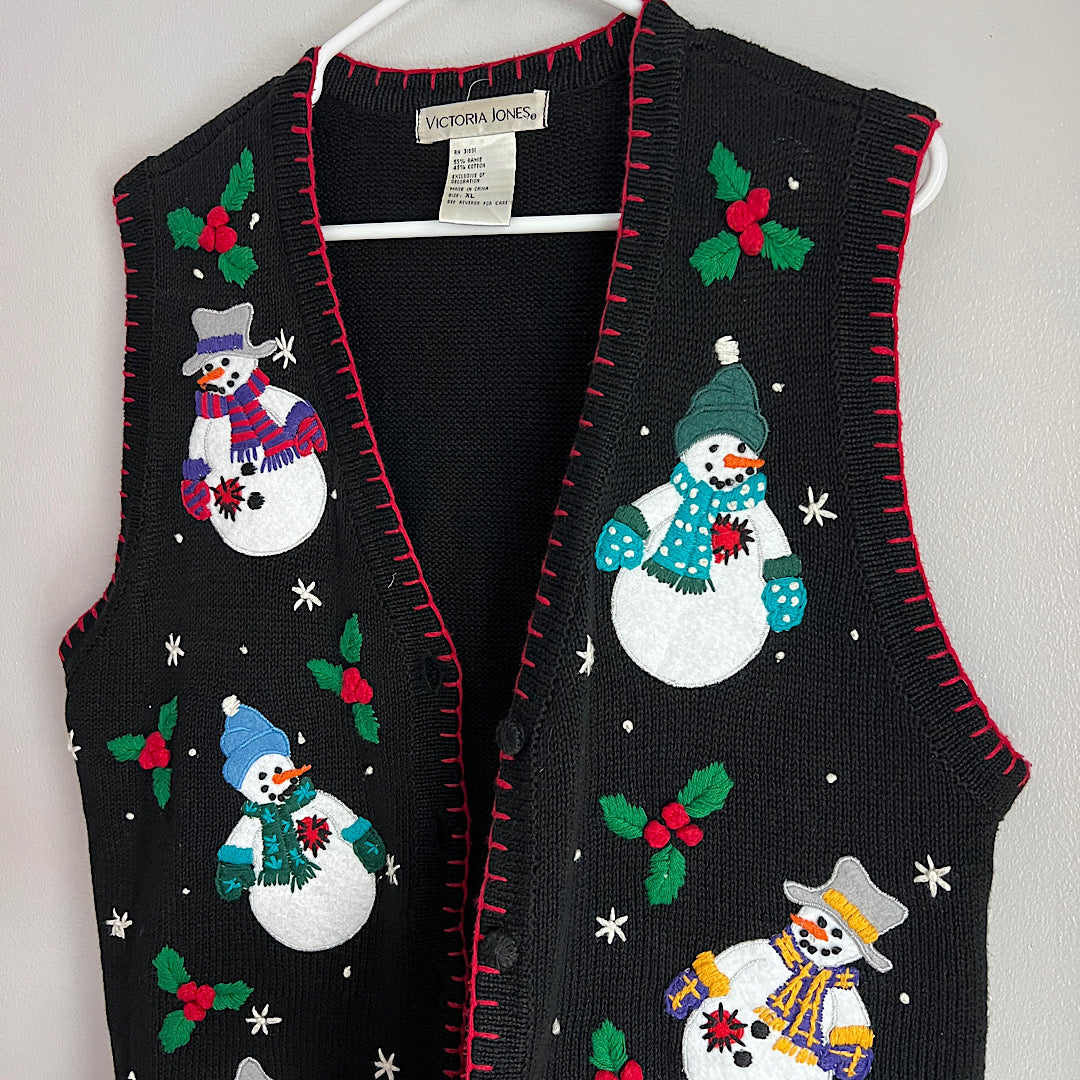 Vintage Snowman Holiday Sweater Vest