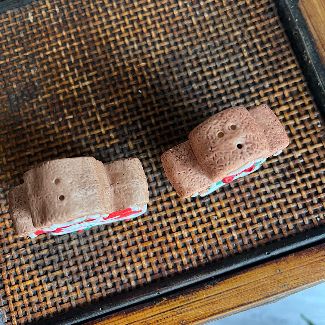 Vintage Gingerbread Salt & Pepper Shakers