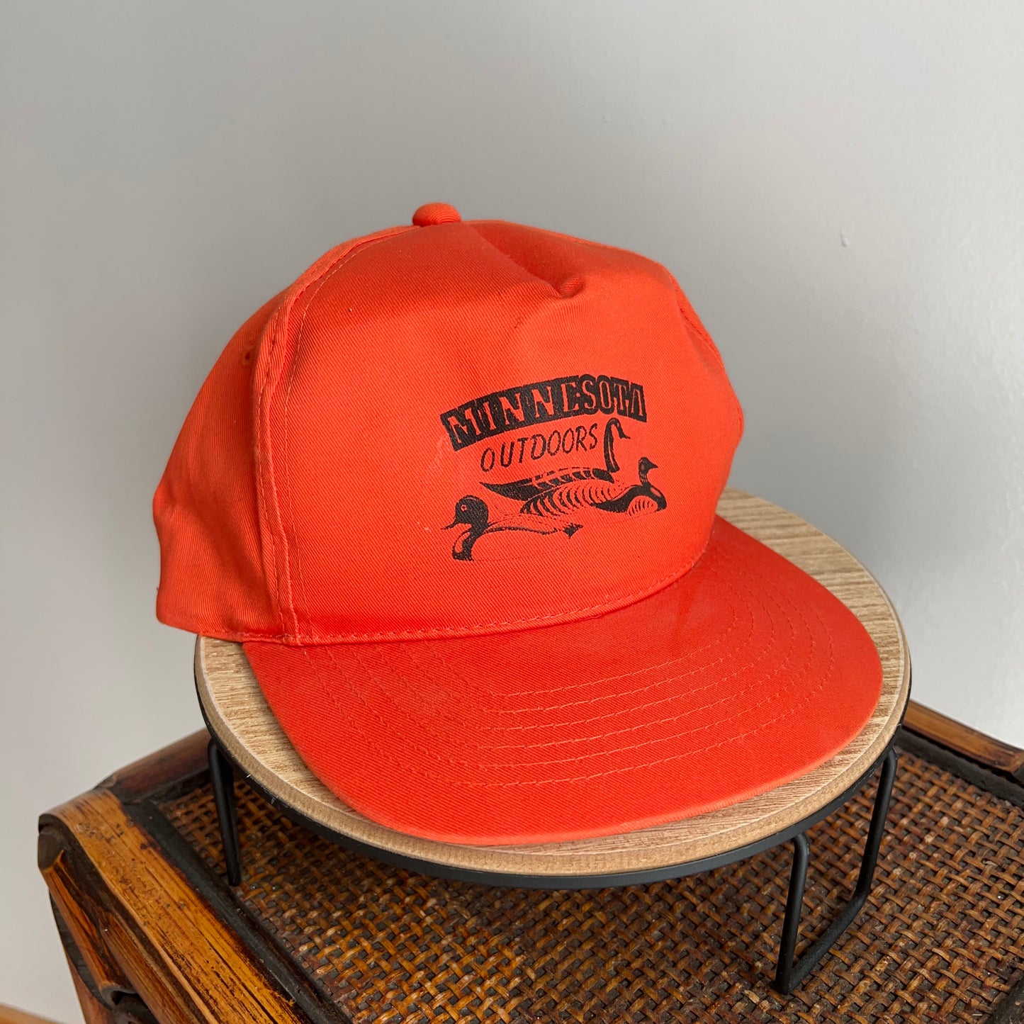 Vintage Loon Minnesota Outdoors Orange Hat