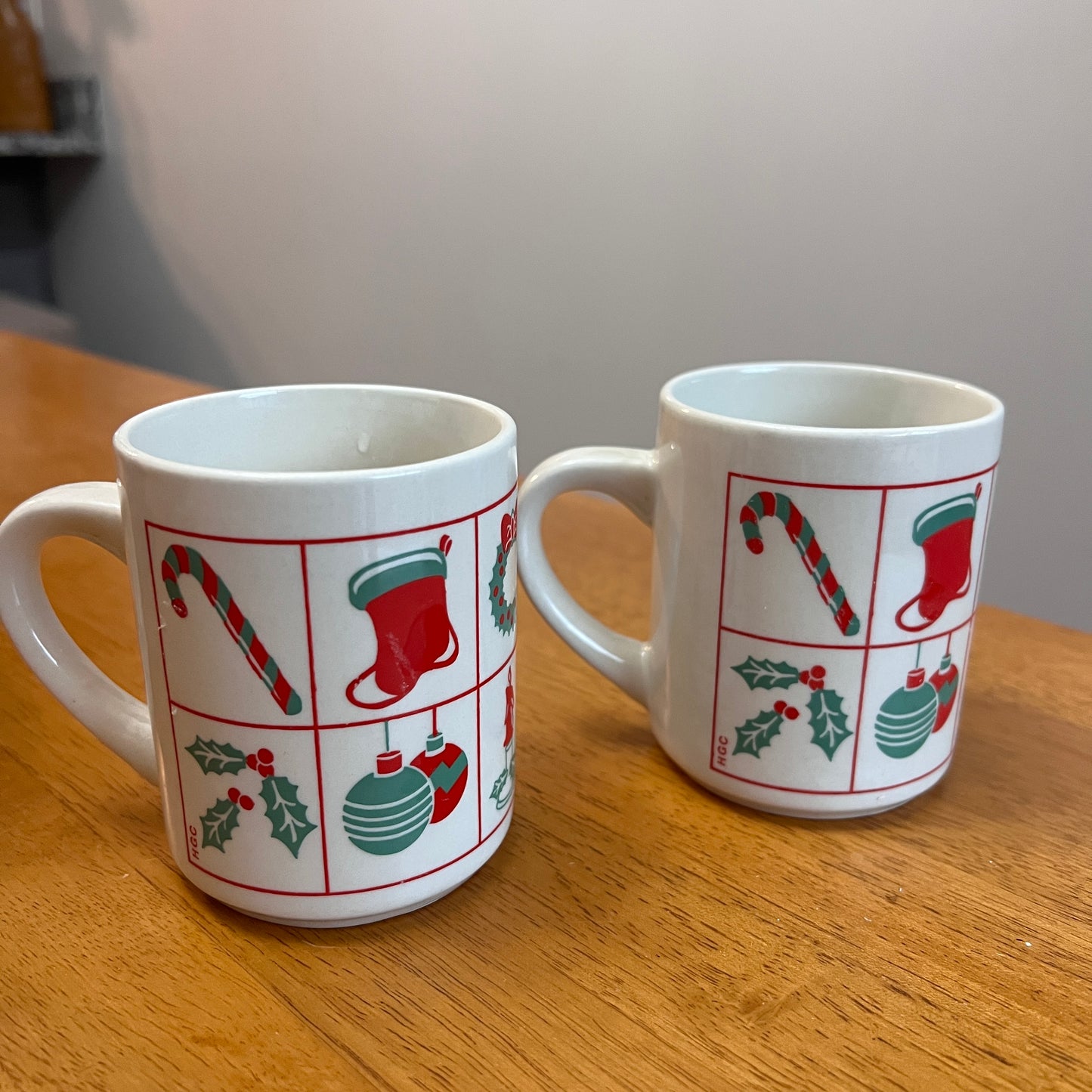 Vintage HGC Holiday Mugs (Set of 2)