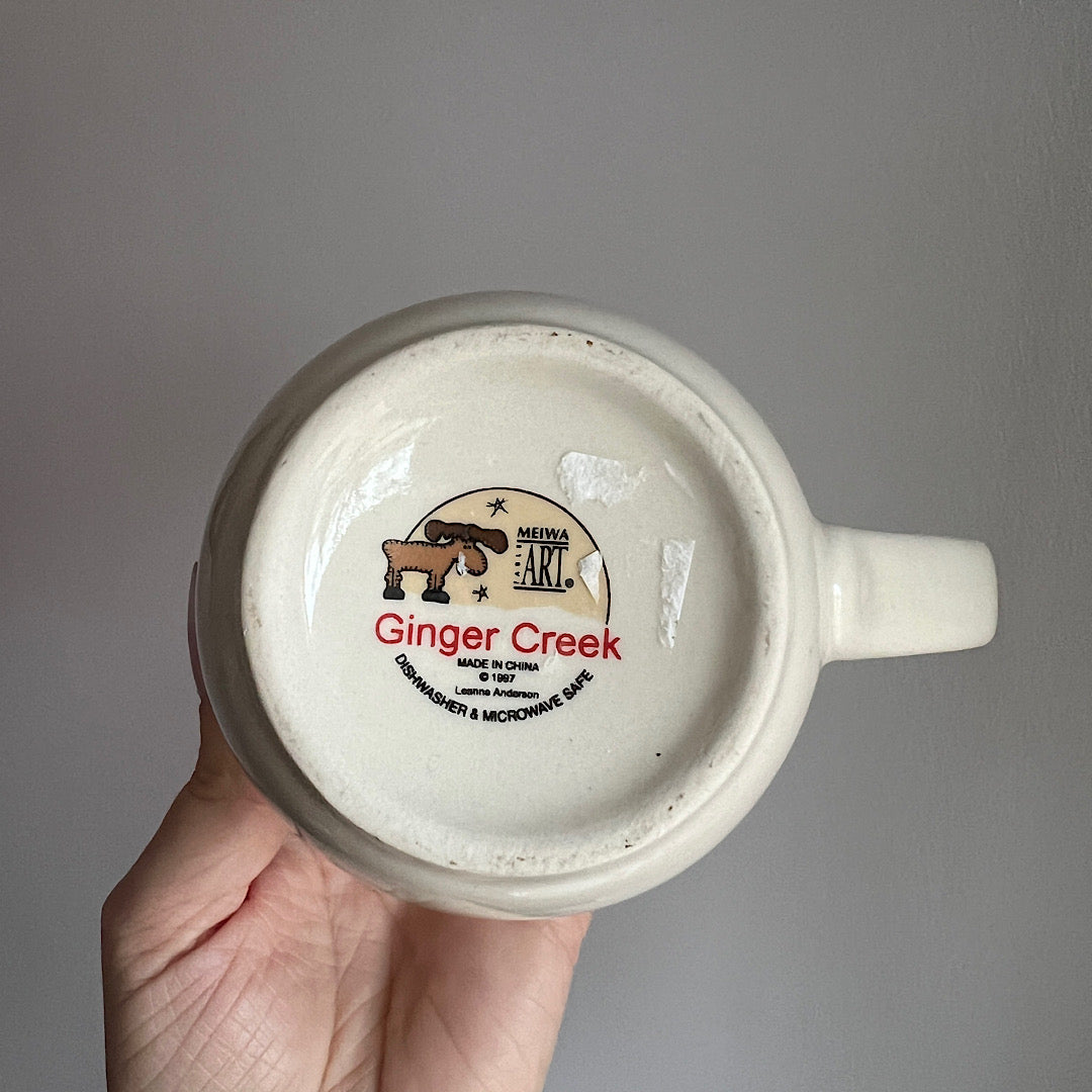 Vintage Moose Cabin Winter Mug