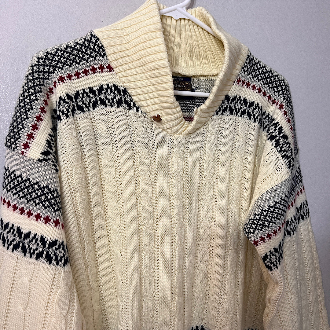 Vintage Fair Isle Knit Sweater
