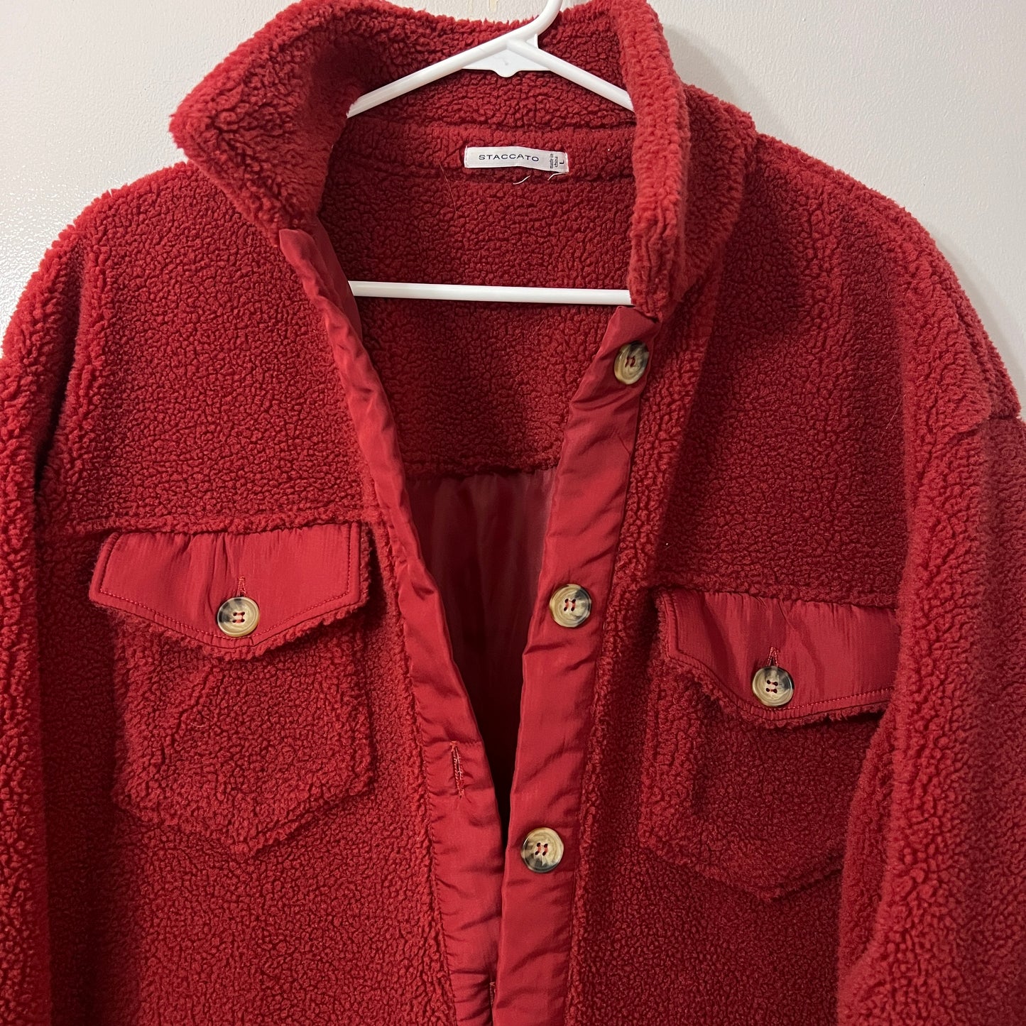 Red Fleece Shacket