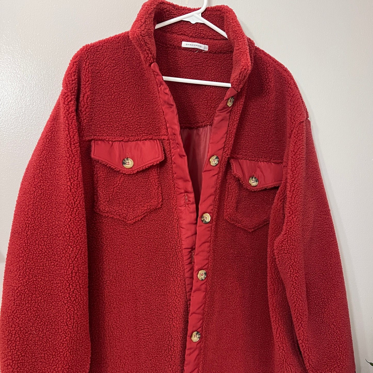 Red Fleece Shacket