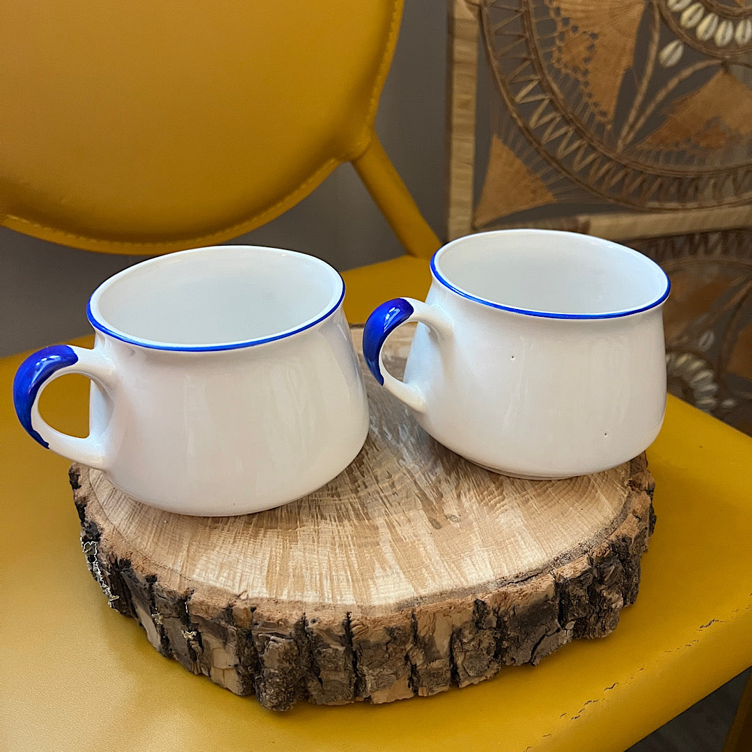 Vintage '70s Soup & Crackers Mugs (set of 2)