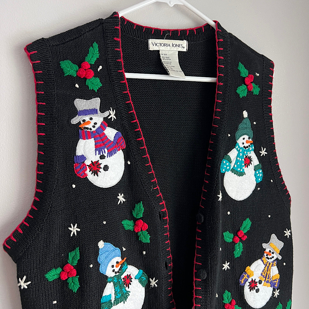 Vintage Snowman Holiday Sweater Vest