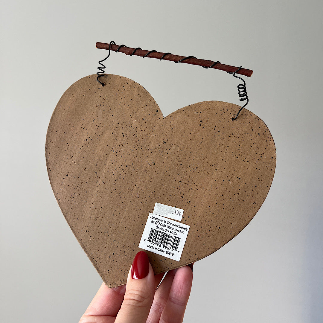 Vintage Welcome to Our Cabin Heart Sign