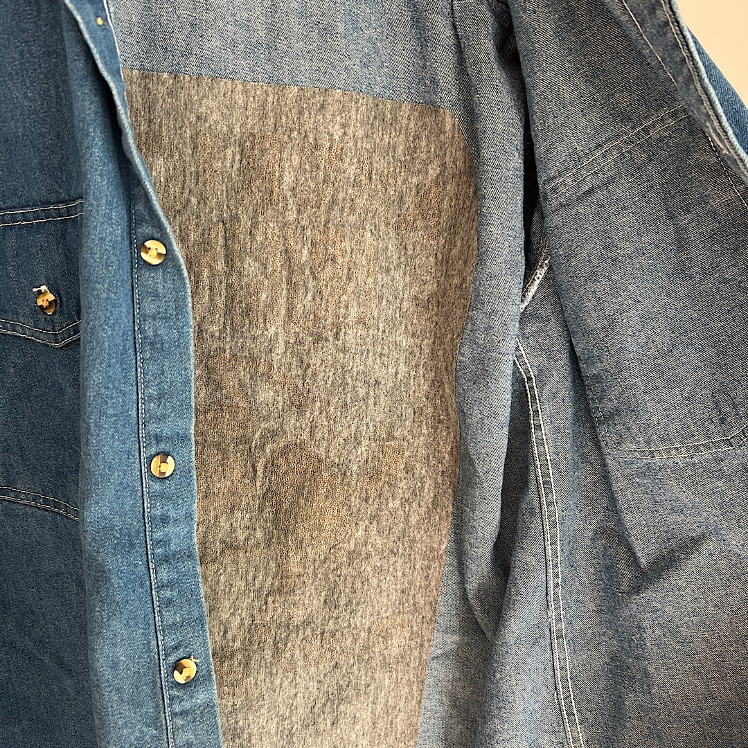 Vintage Embossed American Original Western Brand Denim Shacket
