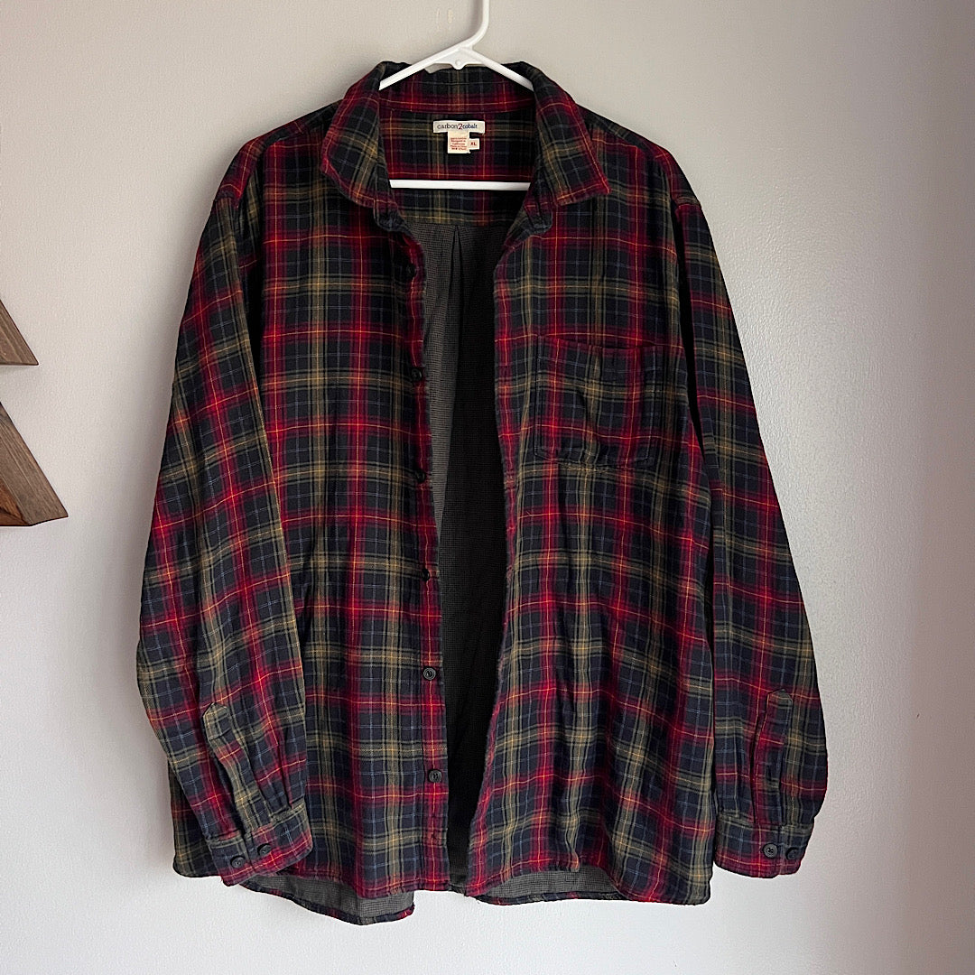 Carbon2Cobalt Plaid Button Up Shirt