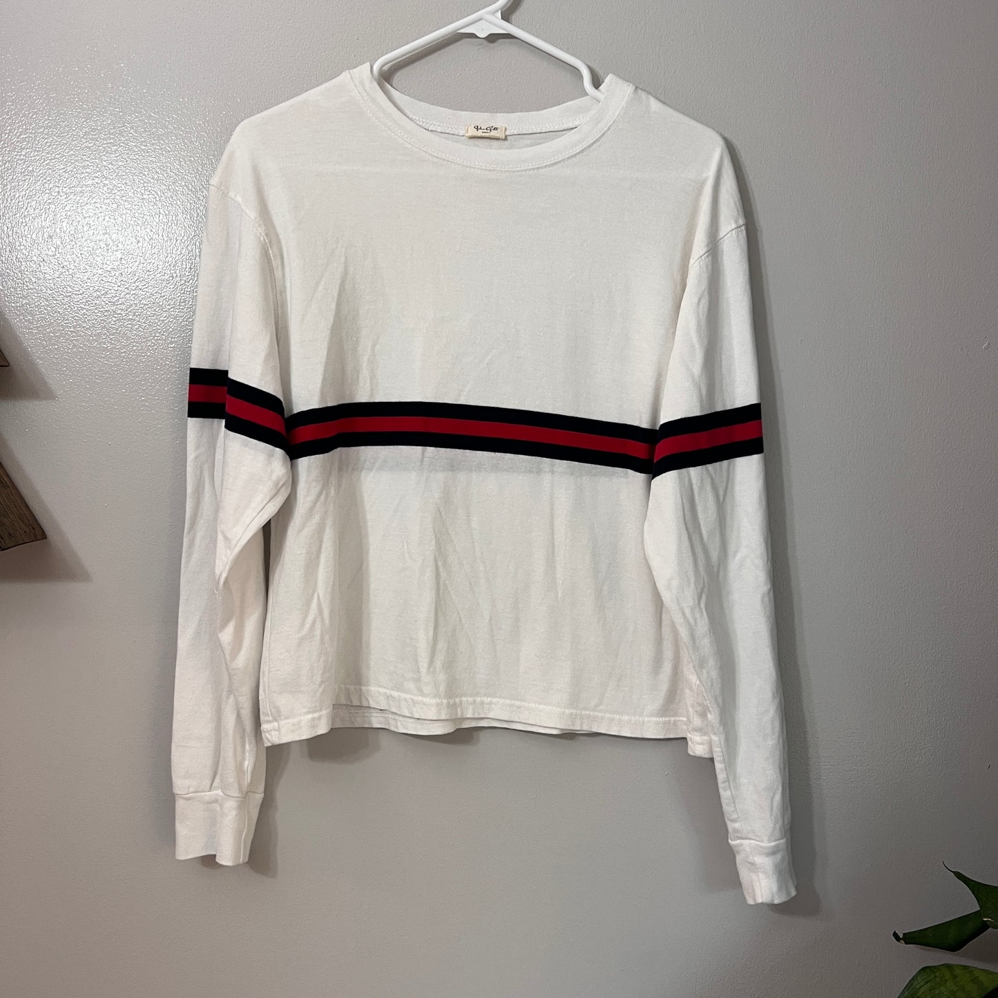 Retro Stripe John Galt Brandy Melville Long Sleeve Tee
