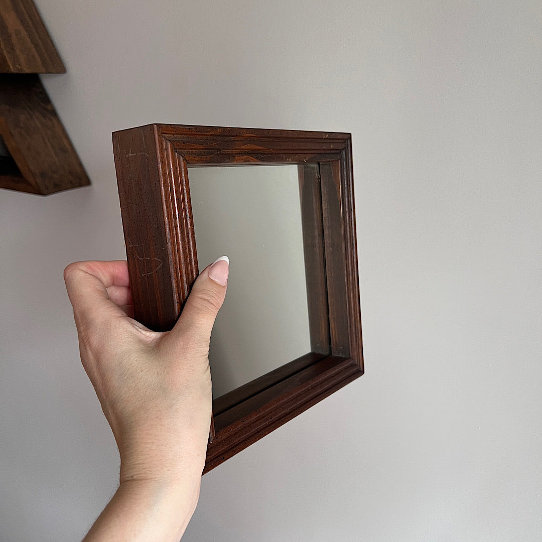 Vintage MCM Square Wall Mirror