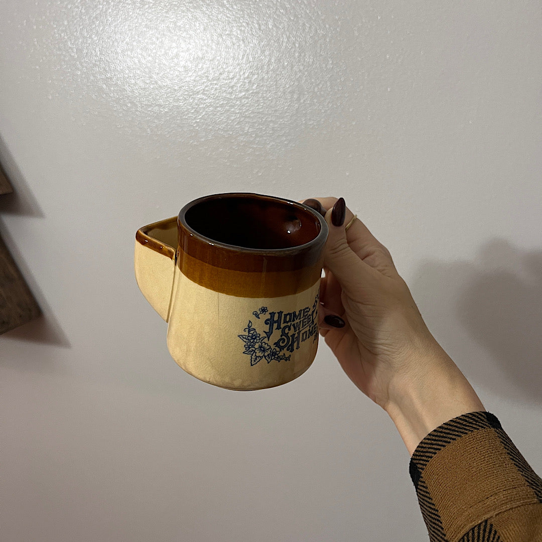 Vintage Home Sweet Home Tea Bag Holder Mug