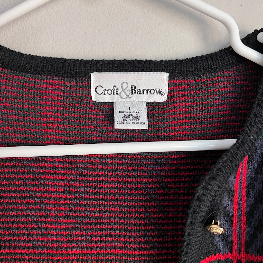 Vintage Croft & Barrow Plaid Sweater