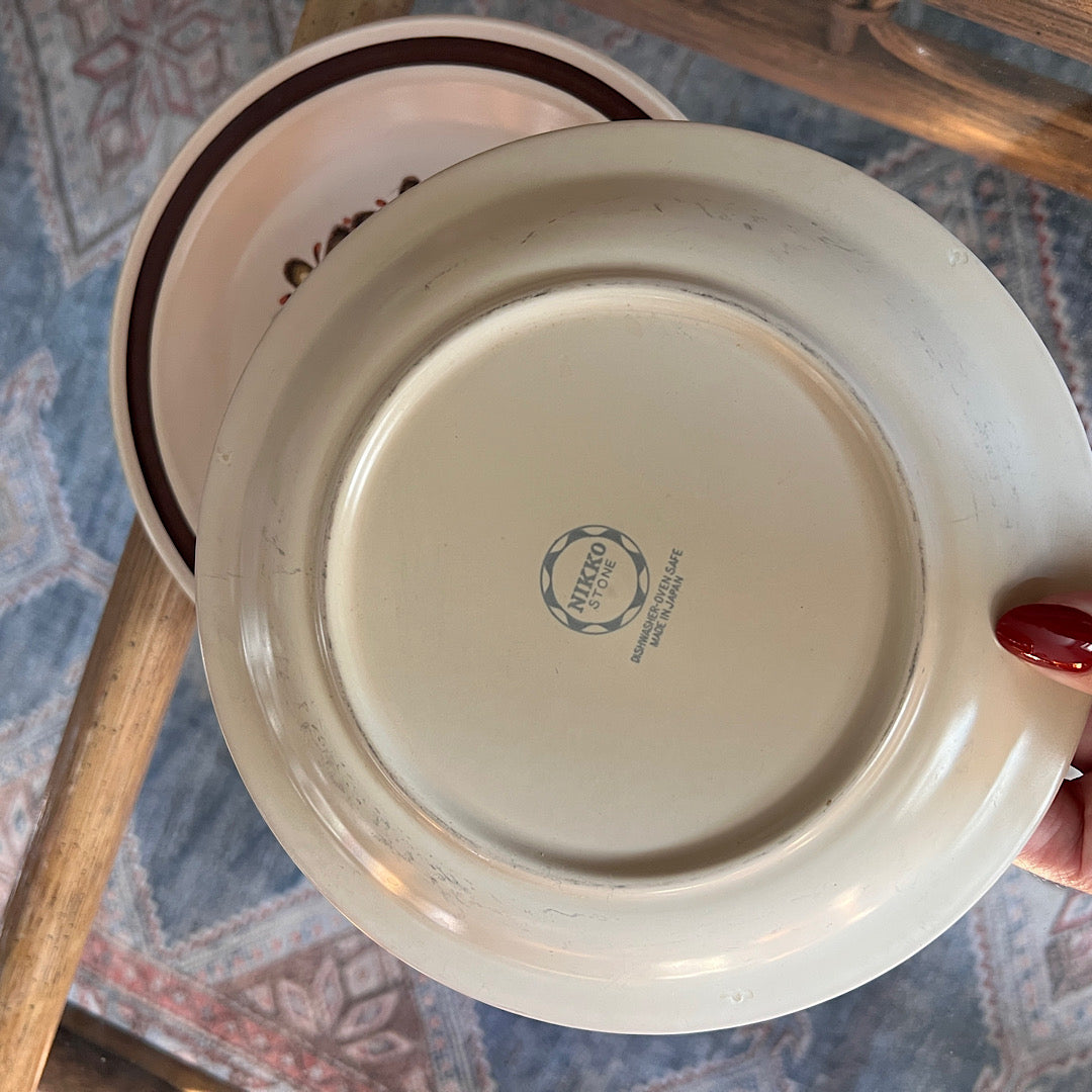 Vintage Nikko 7.5" Stoneware Desert Sand Plates (set of 2)