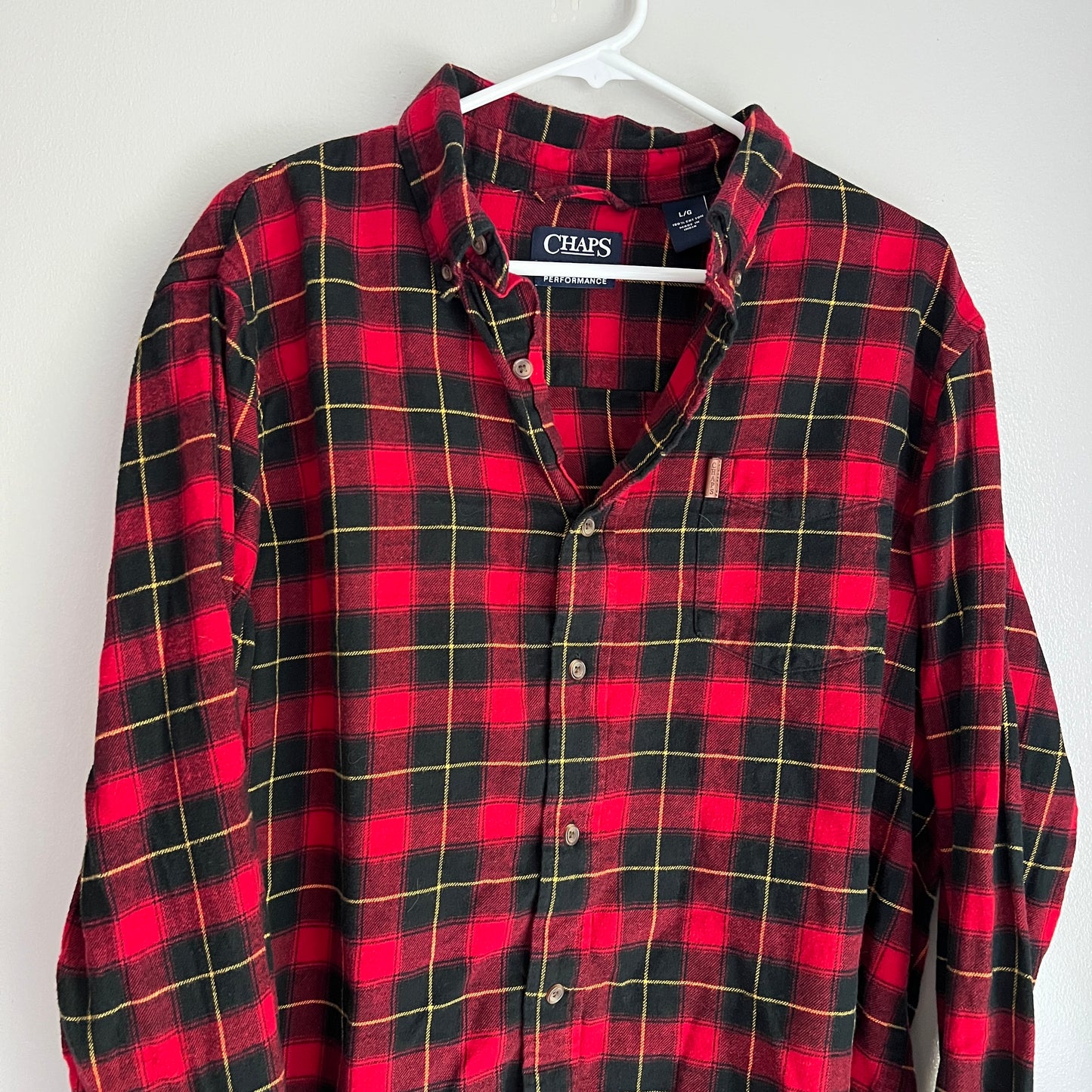 Chaps Red, Black & Yellow Flannel