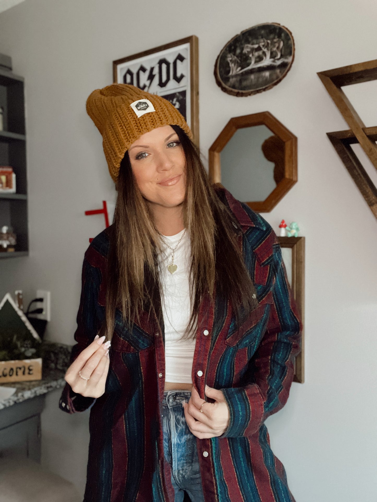 Vintage Saddle King Western Pearl Snap Flannel