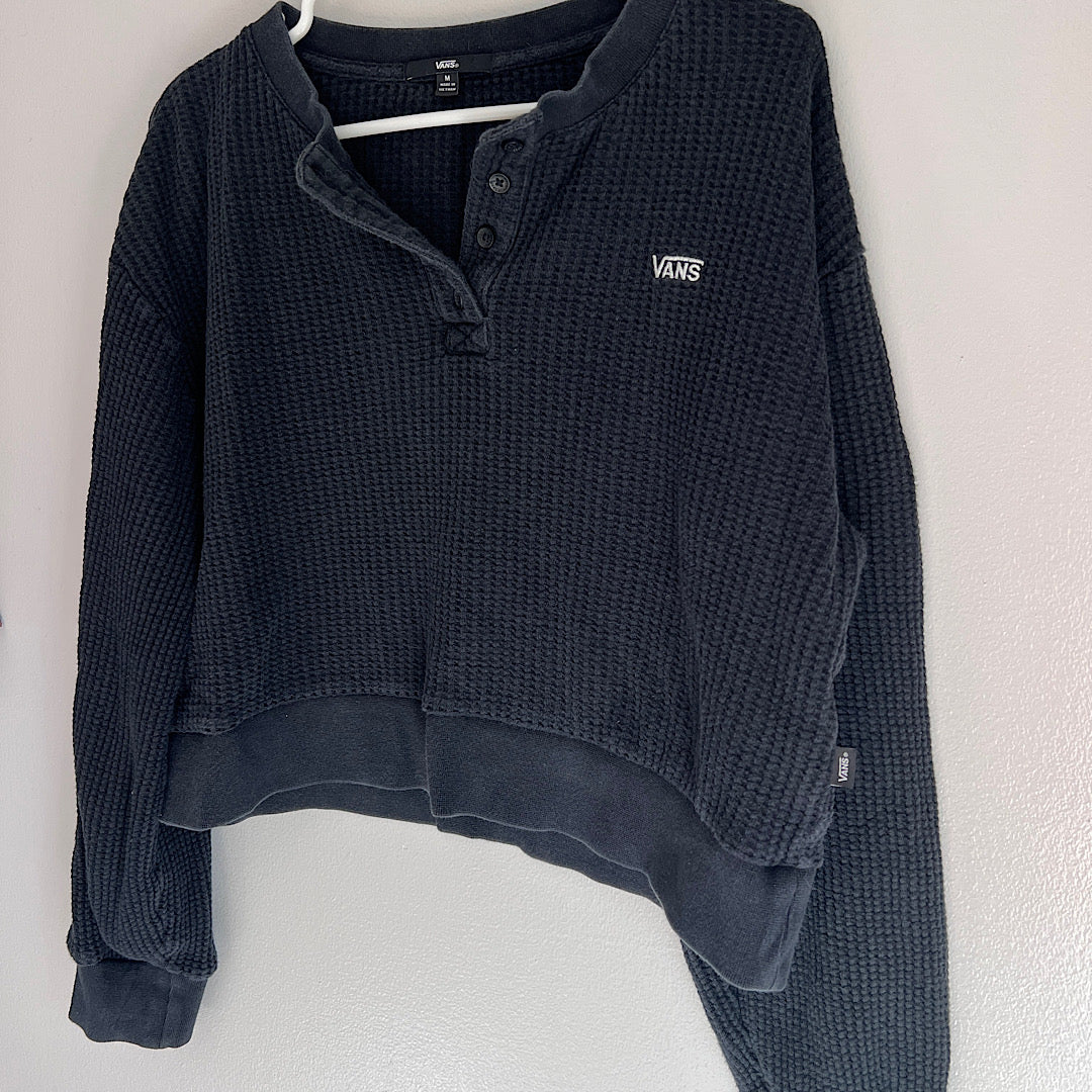 Vans Waffle Crop Henley Long Sleeve Shirt
