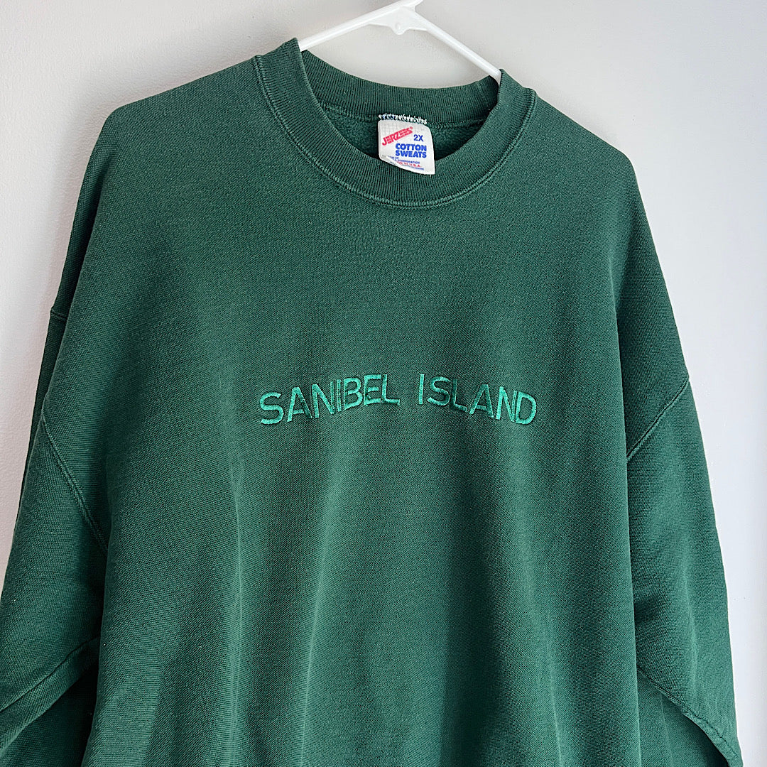 Vintage Sanibel Island Embroidered Crewneck Sweatshirt