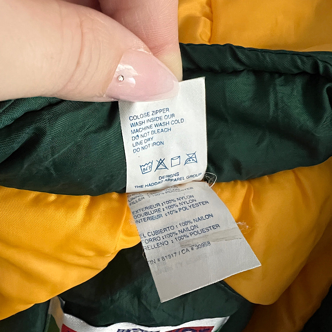 Vintage Kids Wisconsin Football Windbreaker Winter Jacket