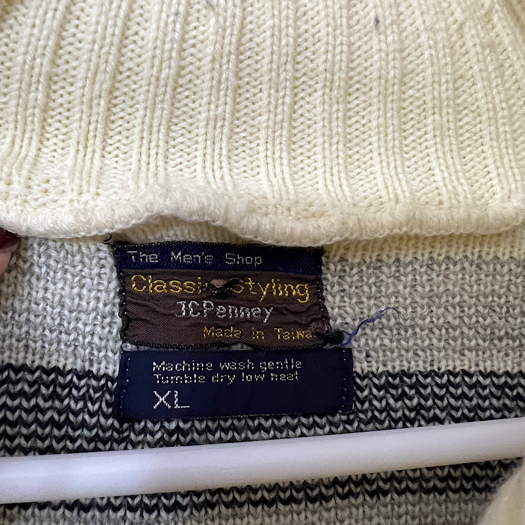 Vintage Ivory Fair Isle Knit Sweater
