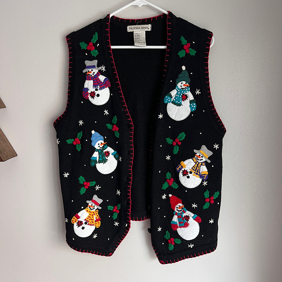 Vintage Snowman Holiday Sweater Vest