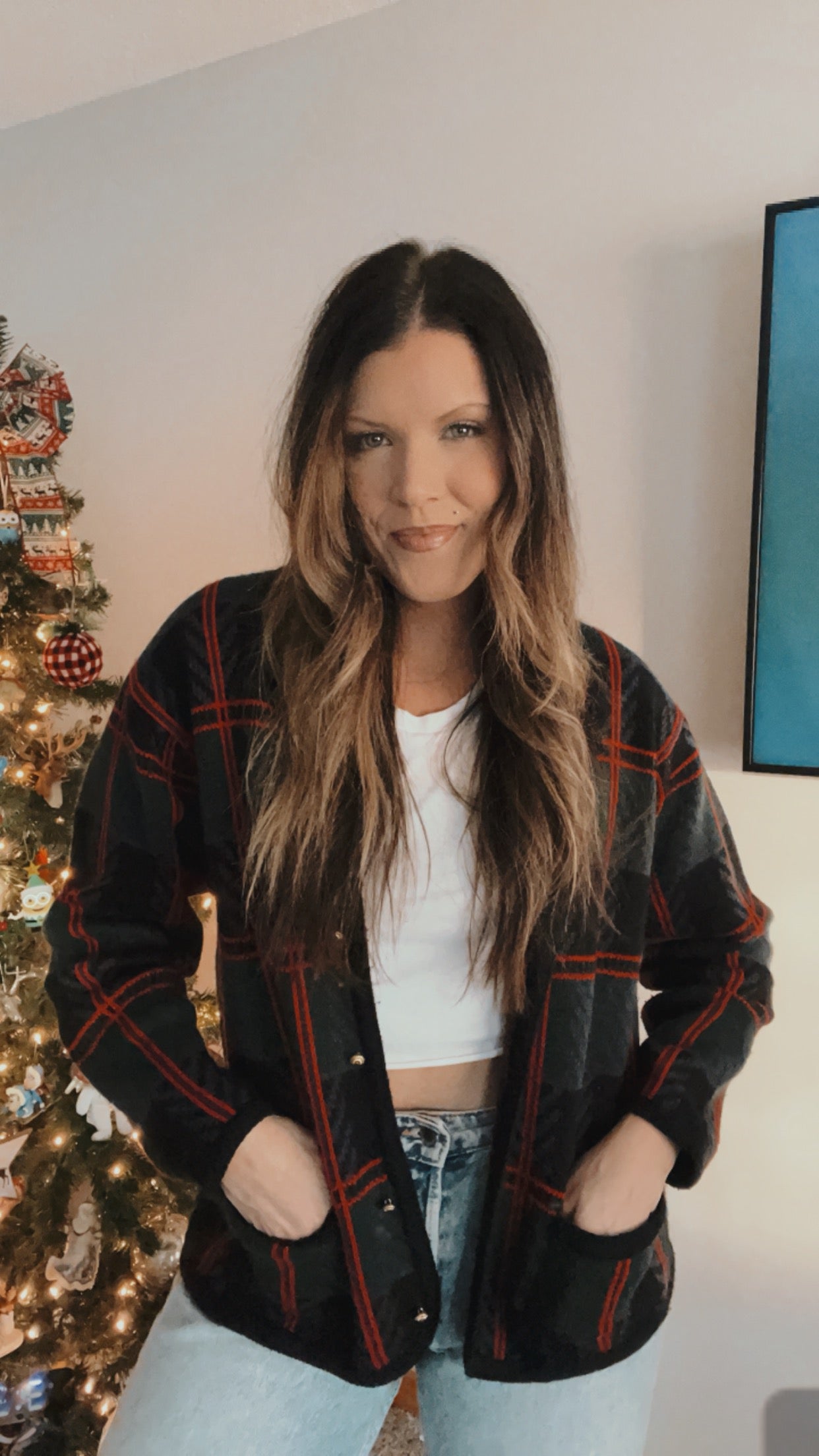 Vintage Croft & Barrow Plaid Sweater