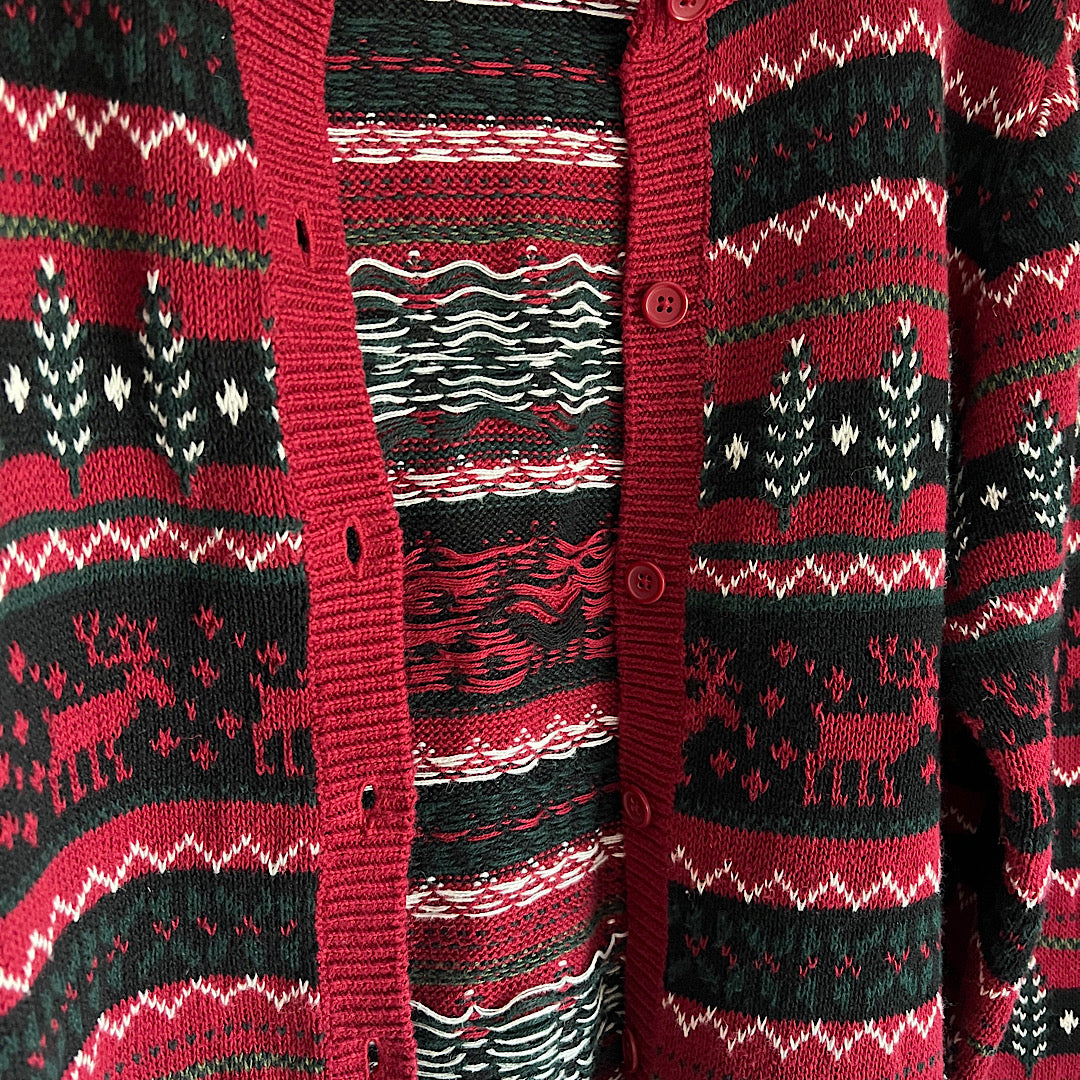 Vintage Knit Christmas Cardigan Sweater