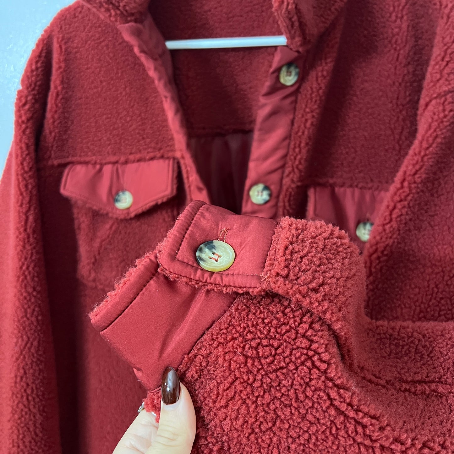 Red Fleece Shacket