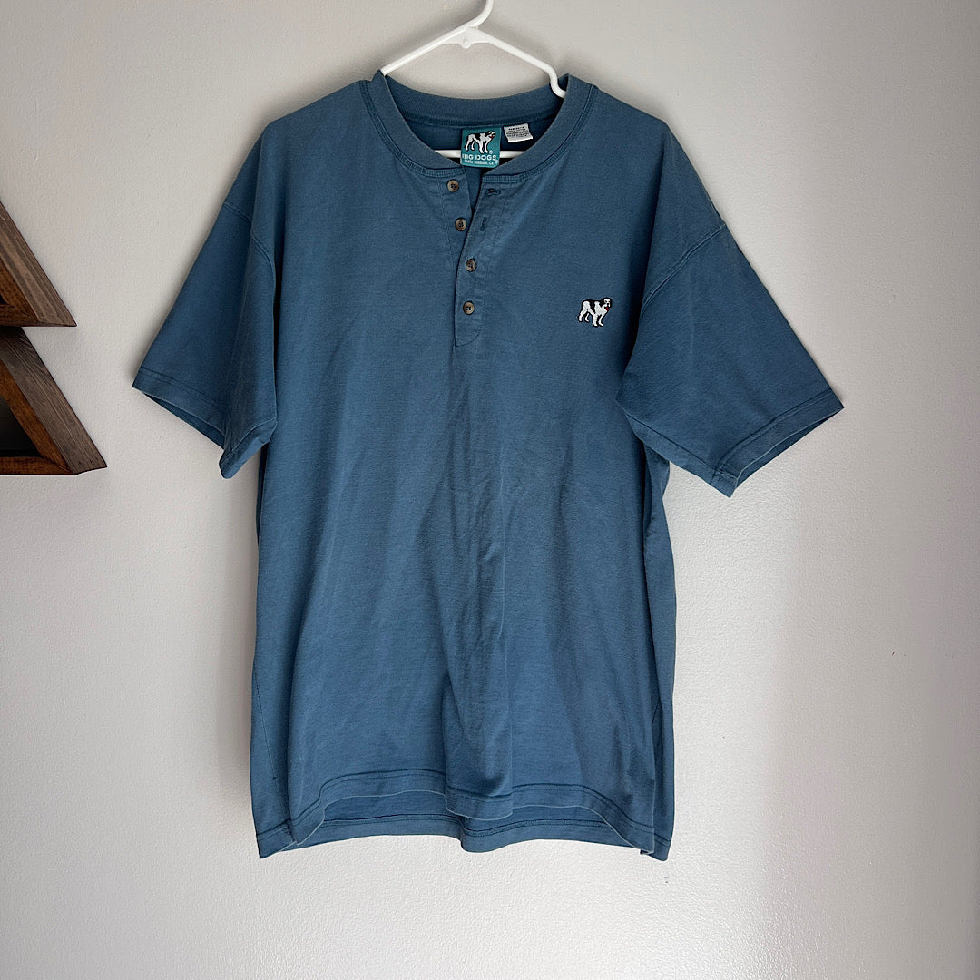 Vintage Big Dogs Embroidered Button T-Shirt