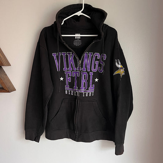 MN Football Zip Up Hooded Sweatshirt