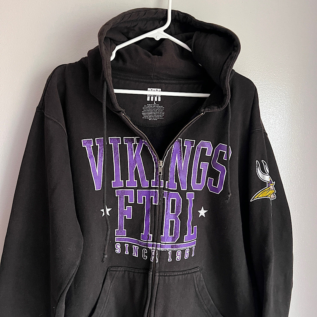 MN Football Zip Up Hooded Sweatshirt