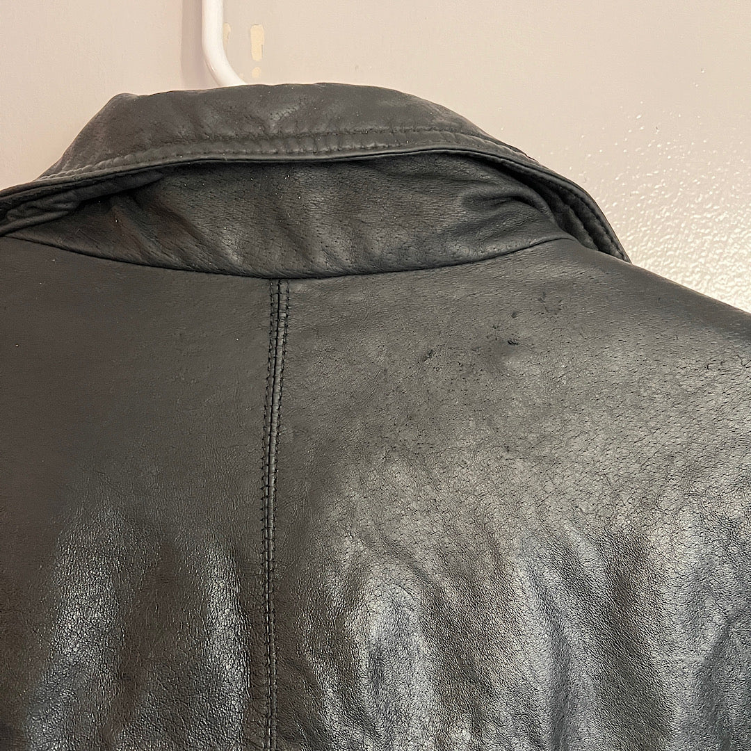 Vintage Expressions Contemporary Black Leather Jacket