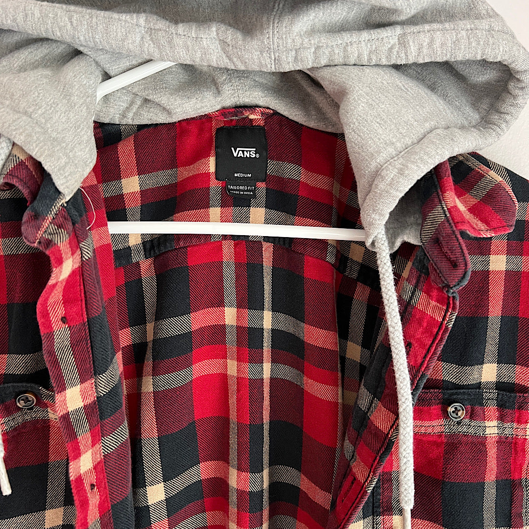 Vans Hooded Flannel Button Up