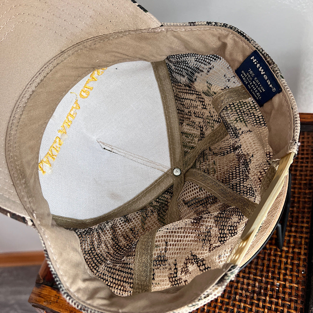 Vintage Camo Lakes Area Glass Embroidered Hat