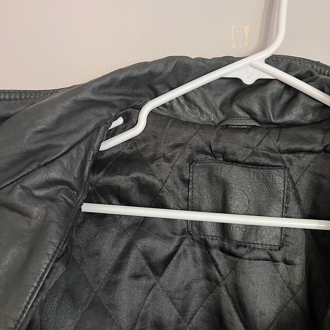Vintage Expressions Contemporary Black Leather Jacket