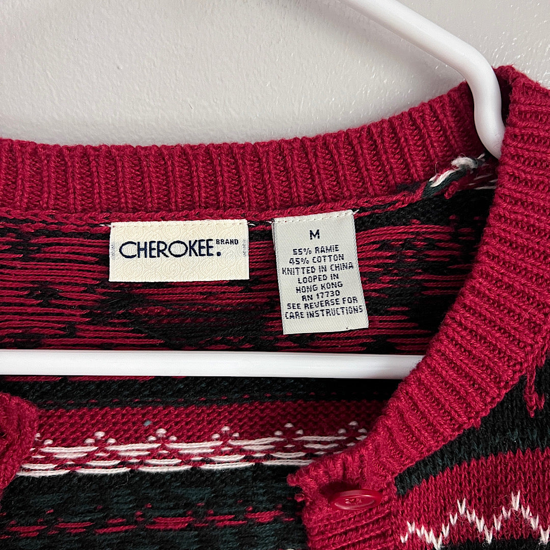 Vintage Knit Christmas Cardigan Sweater