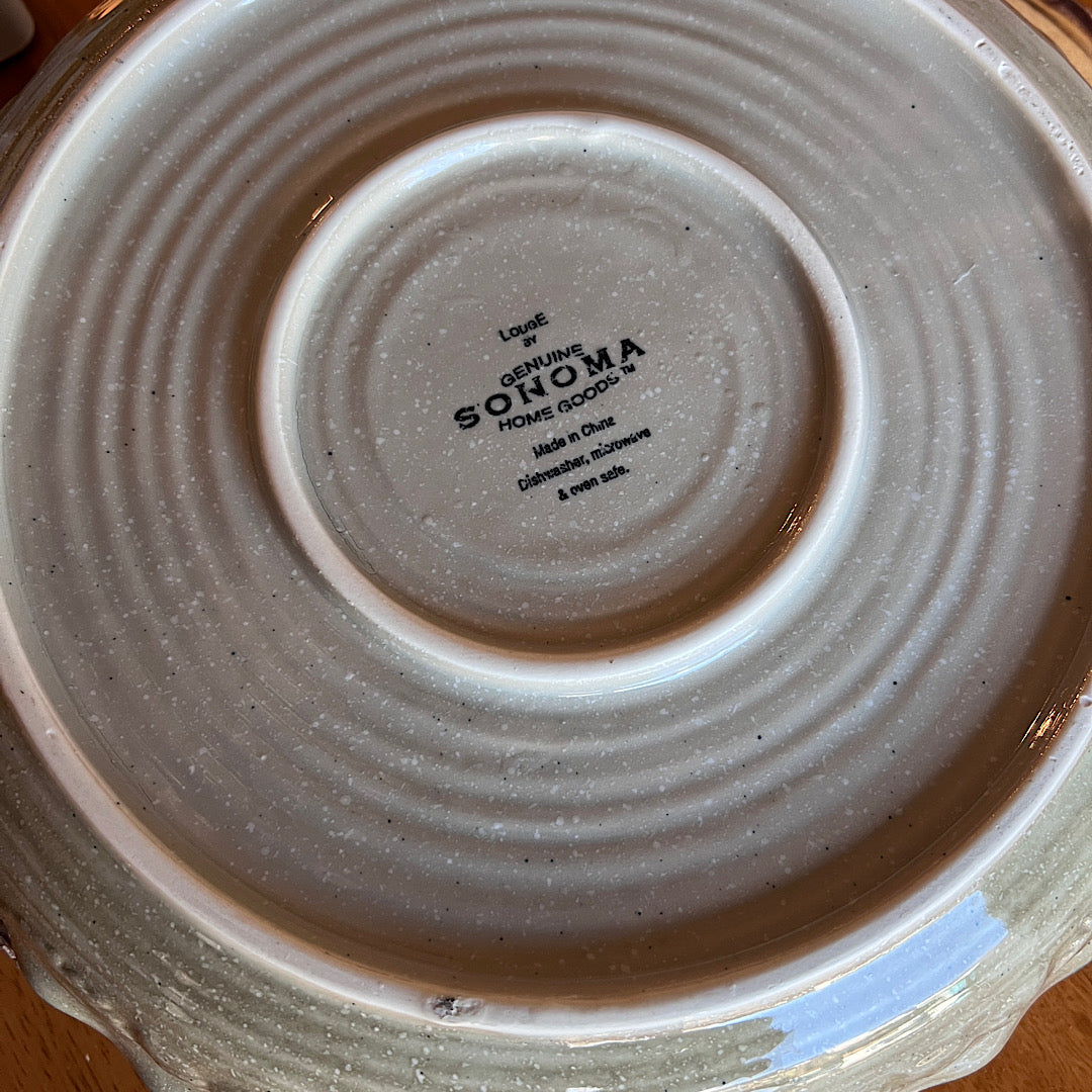 Vintage Sonoma Lodge Pie Stoneware Plate