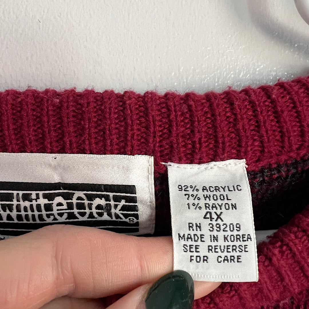 Vintage White Oak Print Sweater