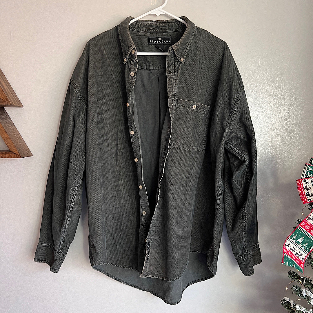 Vintage Consensus Corduroy Button Shirt
